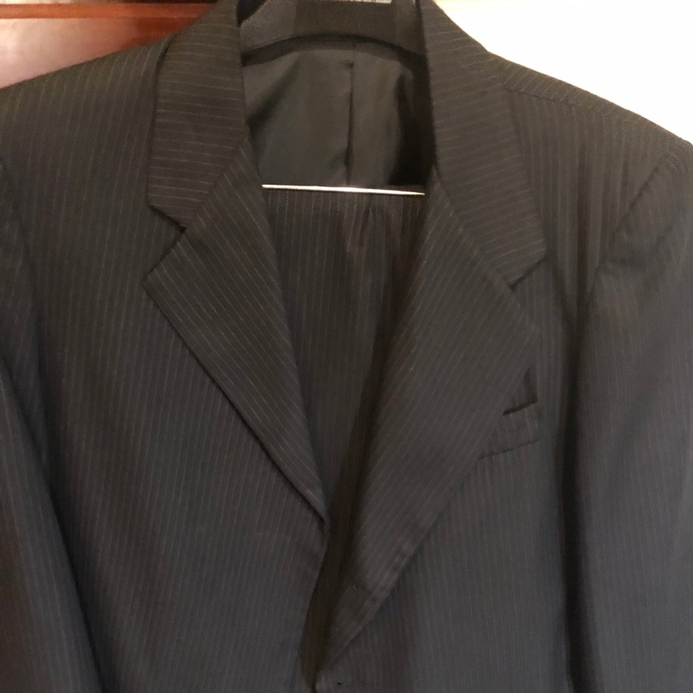 Van Heusen dark gray pinstripe suit